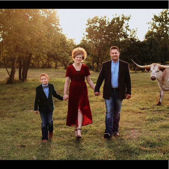 Red Velvet Wrap Dress!! - Picture 2 of 2